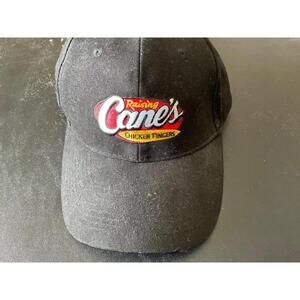 Raising Canes Cap Hat Chicken Embroidered Black Uniform Employee Team Member